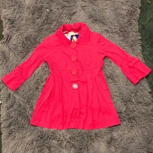 Vibrant Pink Girls' Raincoat
